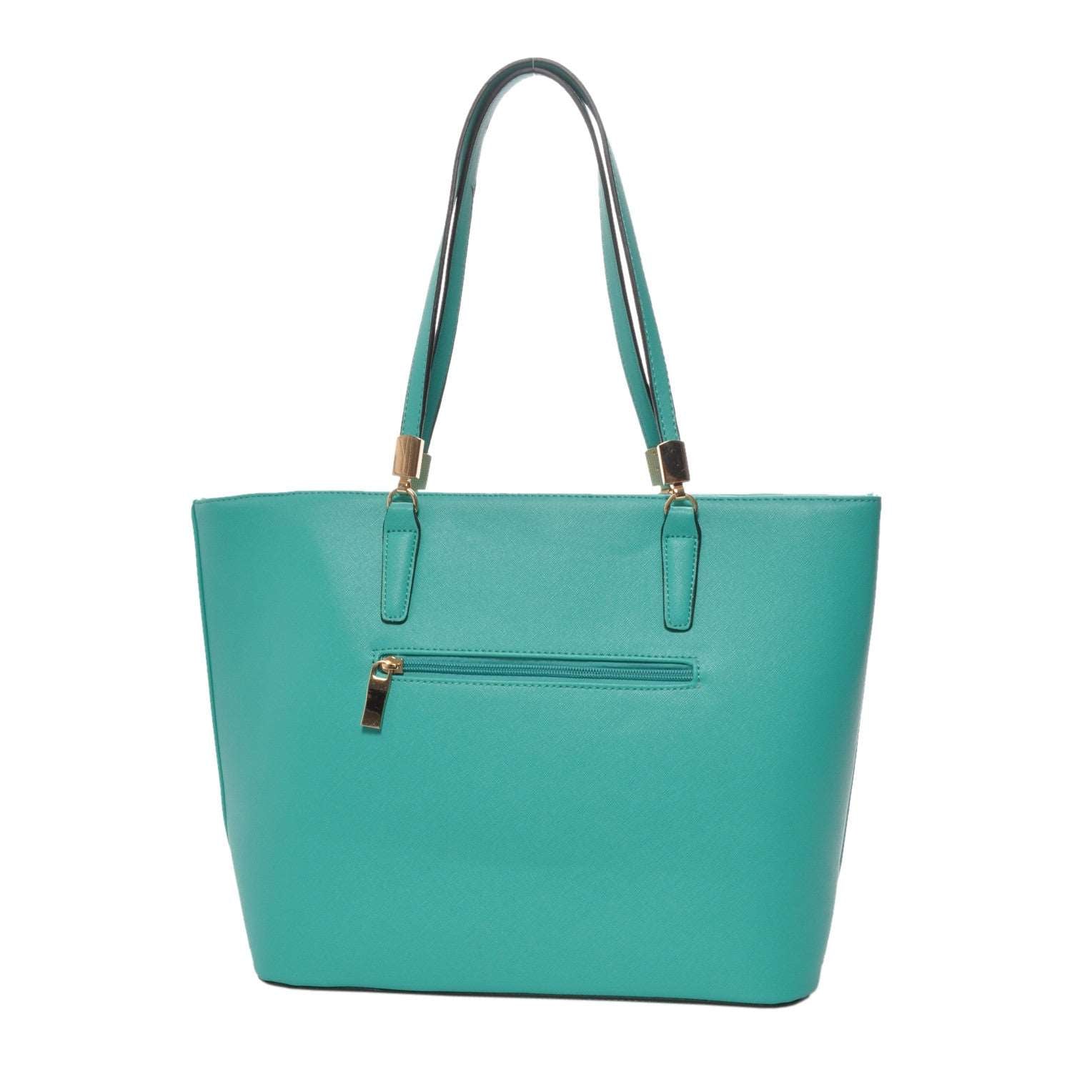 Mechaly Women's Sydney Green Vegan Leather Tote Handbag
