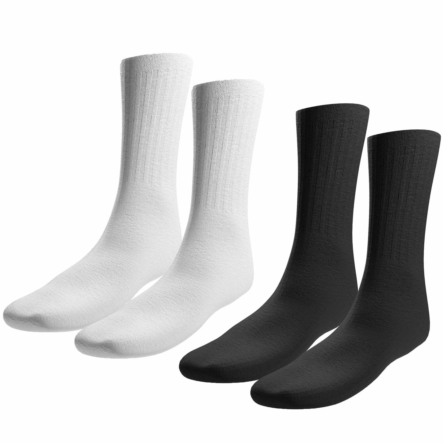 Crew Socks White 6-8 24 Pairs Accessories