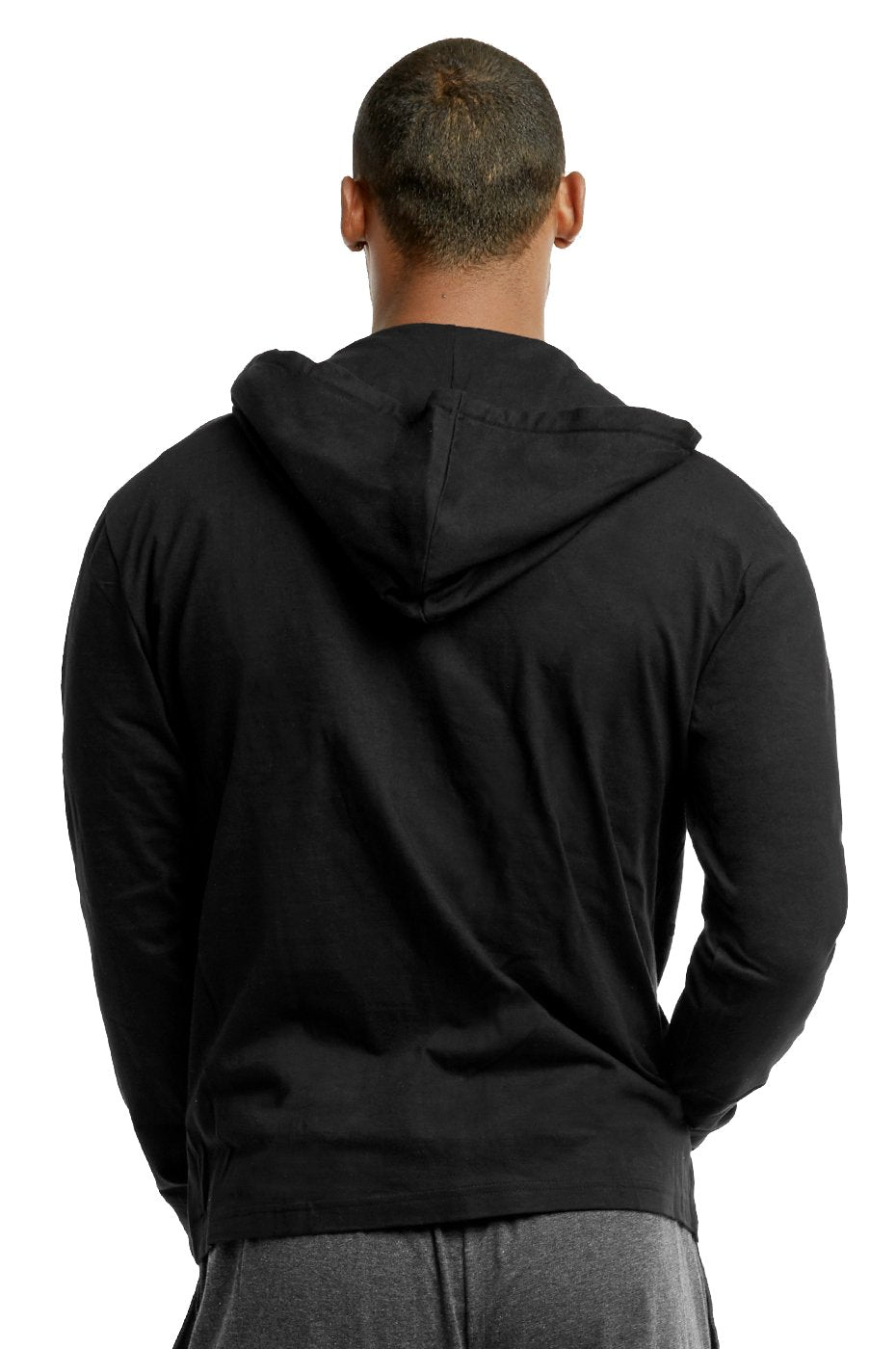 Cotton Jersey Hoodie Jacket for Men Black Small 1 Pack Mens Top