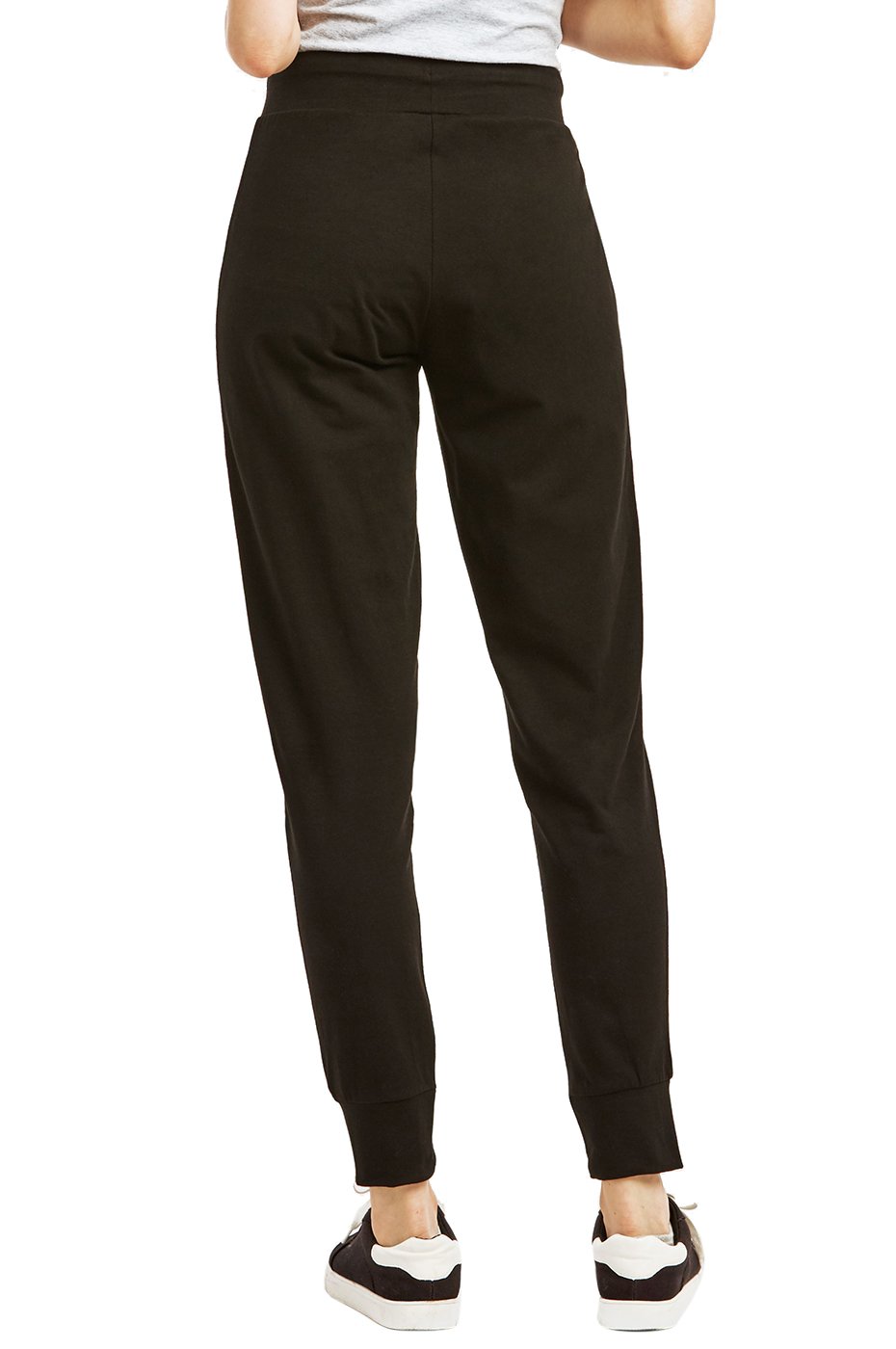 Cotton Jogger Pants for Women (with Pockets) Black Small 1 Pack Womens Bottom