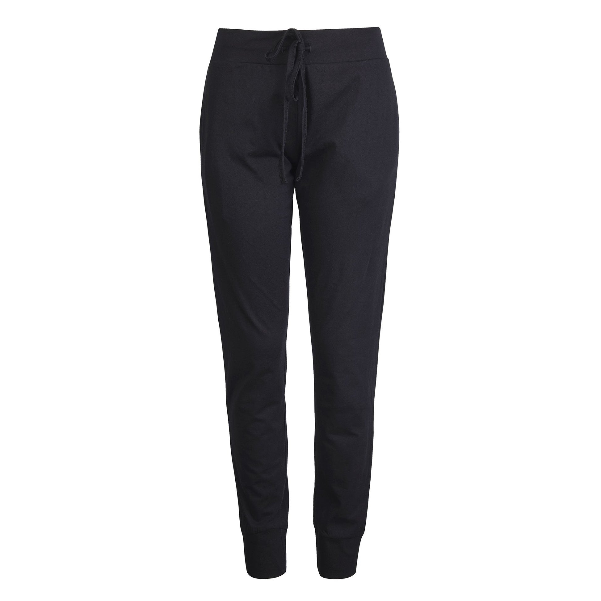 Cotton Jogger Pants for Women (with Pockets) Black Small 1 Pack Womens Bottom