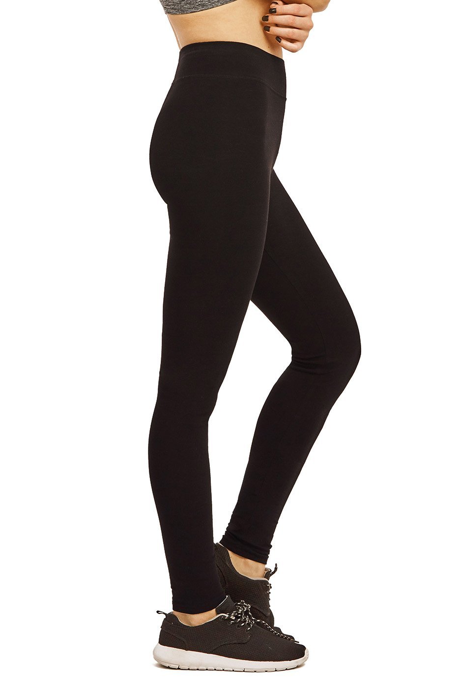 Cotton Spandex Leggings for Women Black Small 1 Pack Womens Bottom