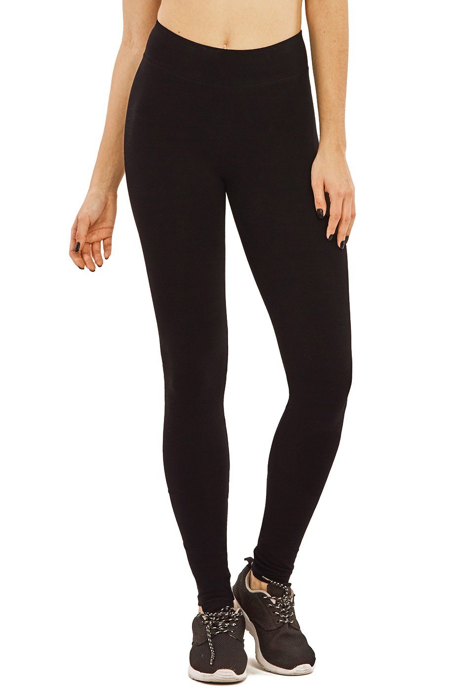 Cotton Spandex Leggings for Women Black Small 1 Pack Womens Bottom