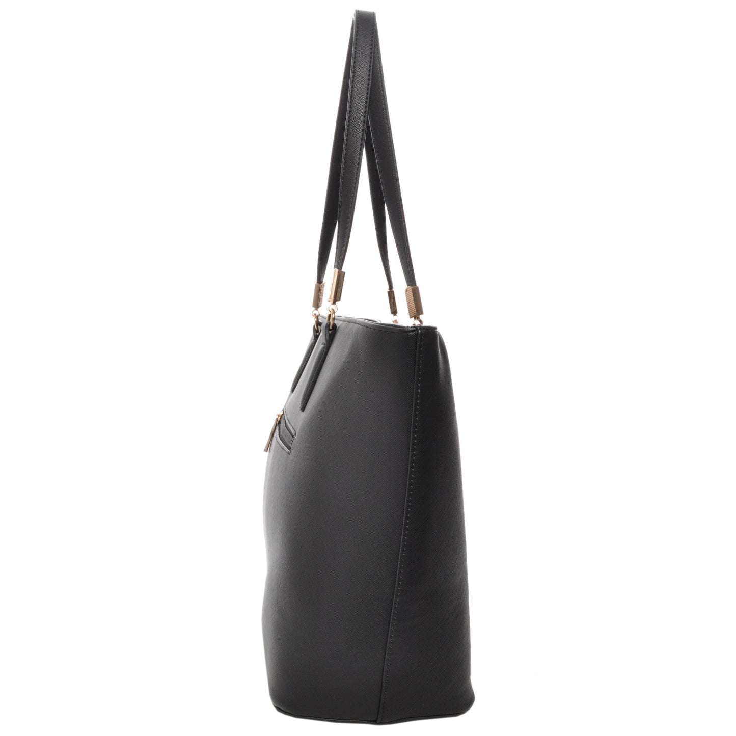 Mechaly Women's Sydney Black Vegan Leather Tote Handbag