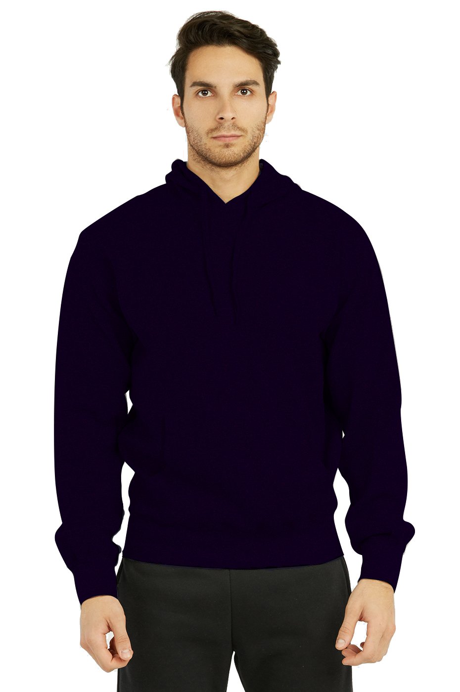 Waffle Fabric Pullover Hoodie for Men