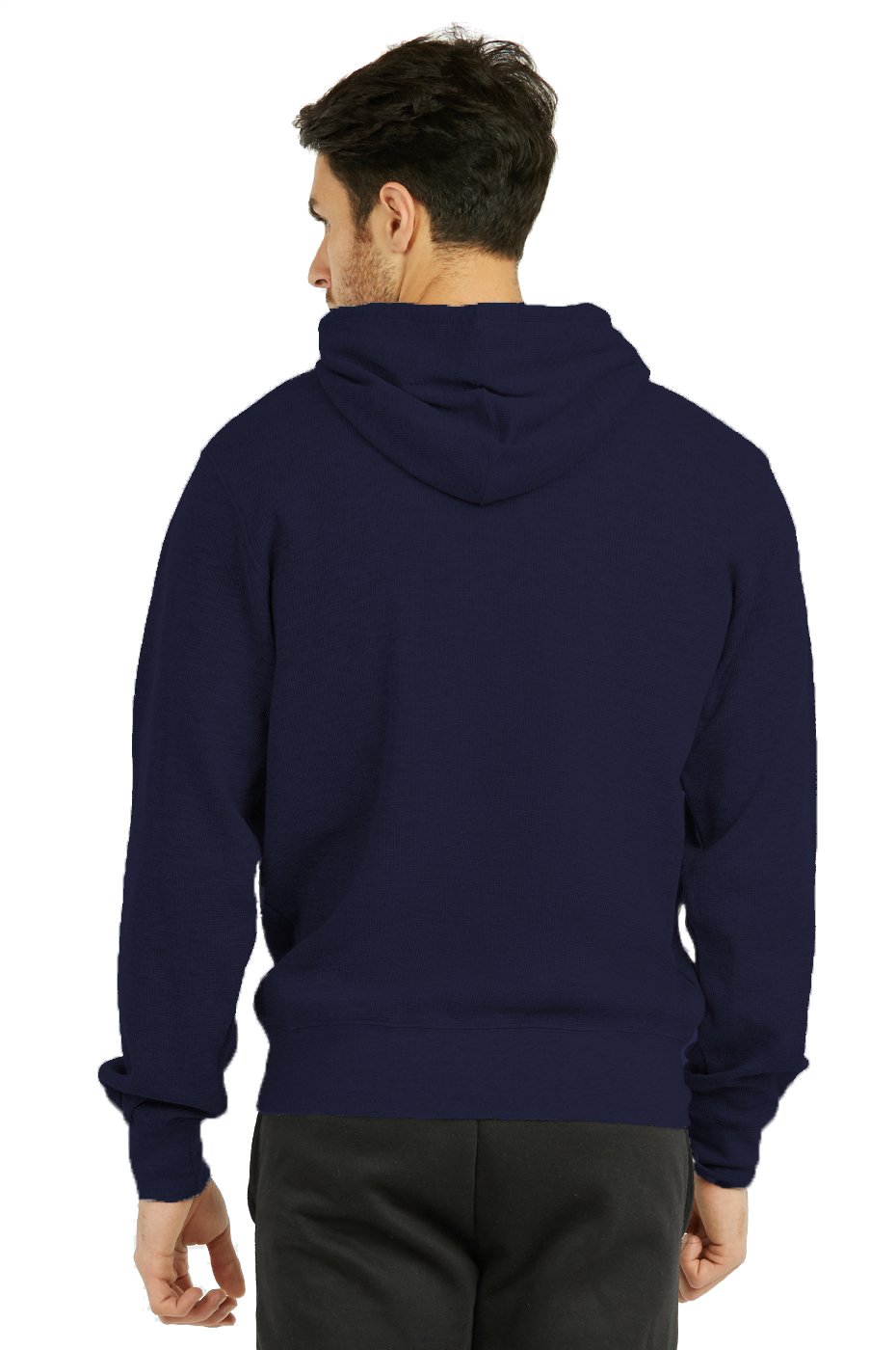 Waffle Fabric Pullover Hoodie for Men