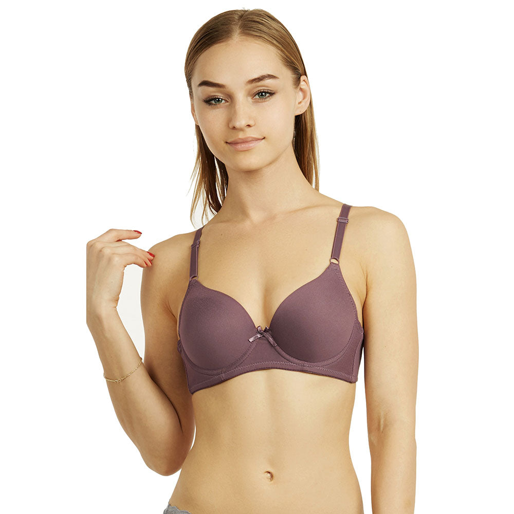 Mechaly Women Full Molded Cup Plain Adjustable Bra - 6 Pack