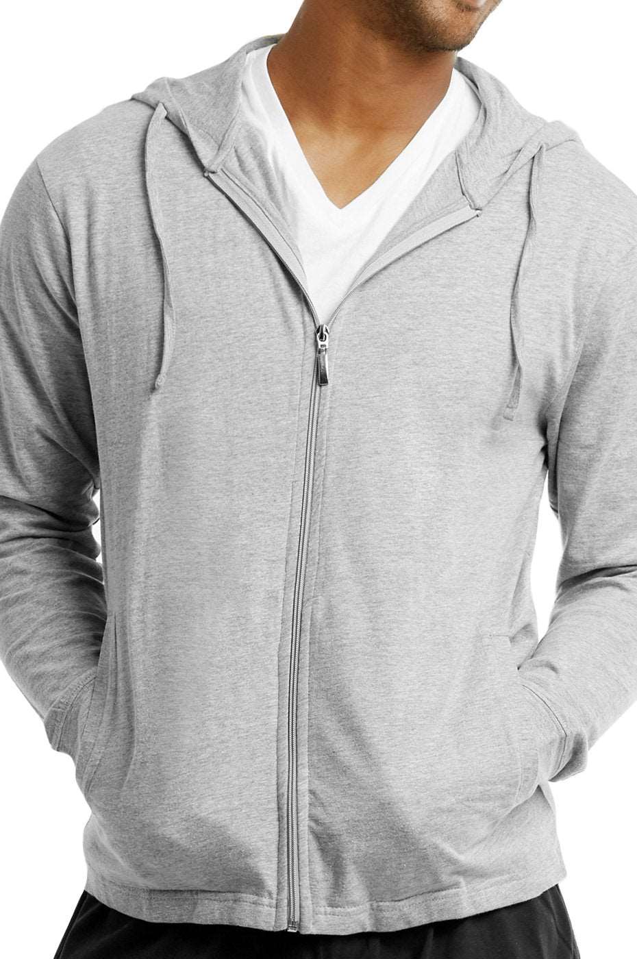 Cotton Jersey Hoodie Jacket for Men Black Small 1 Pack Mens Top