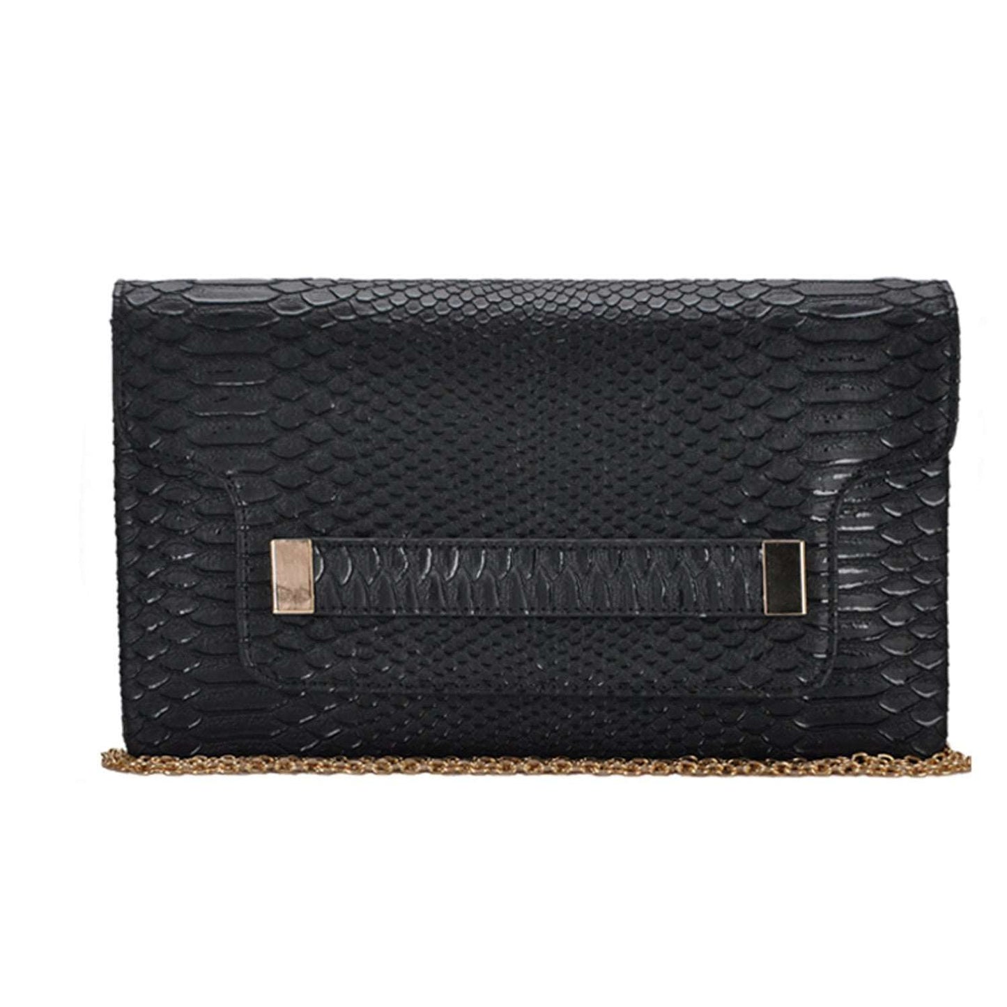 Mechaly Women's Melody Black Vegan Leather Clutch