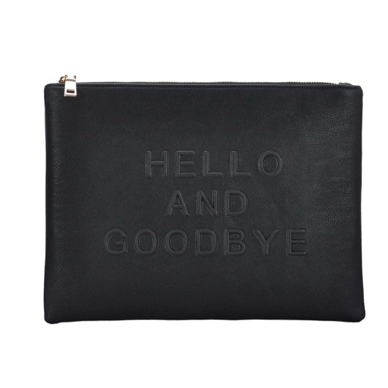 Mechaly Women's Slogan Bye Black Vegan Leather Crossbody