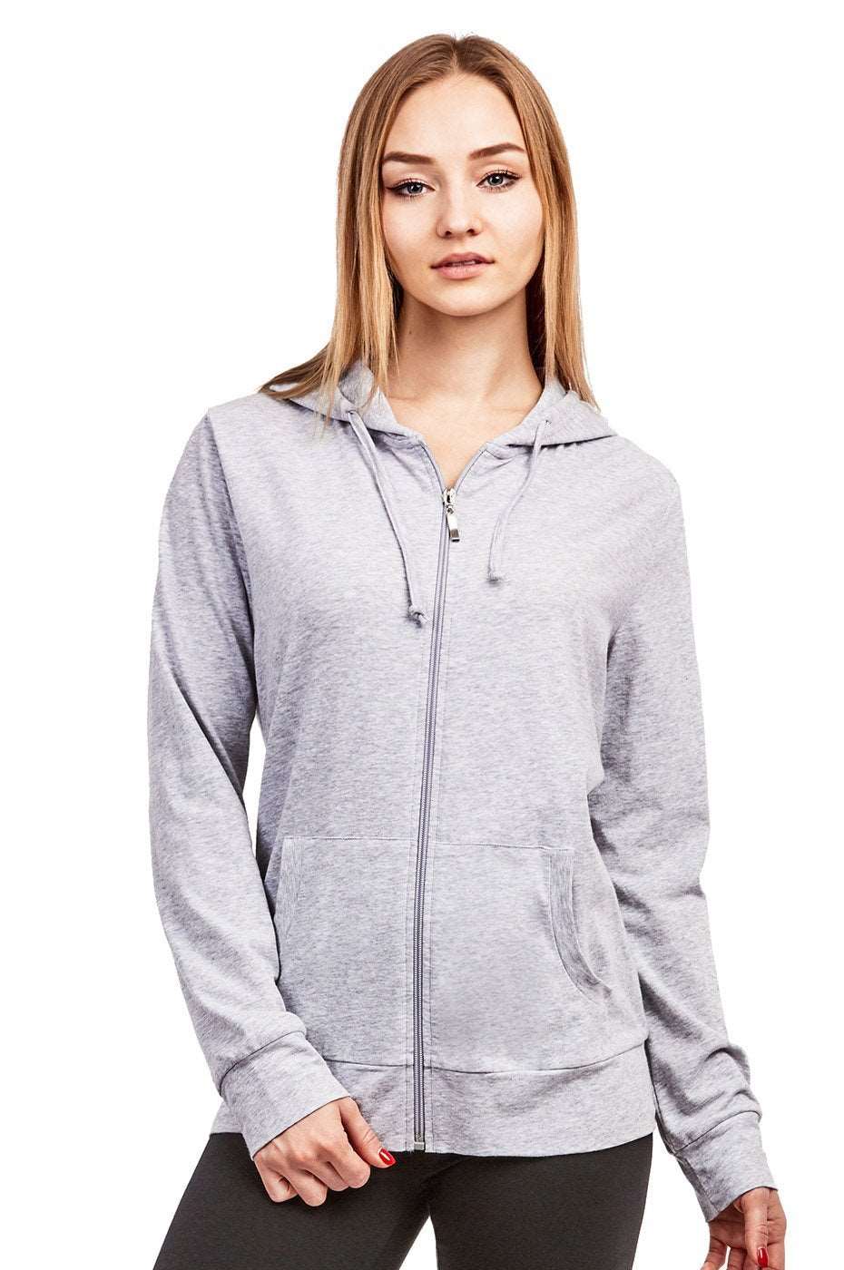 Thin Zip Up Hooded Jacket for Women