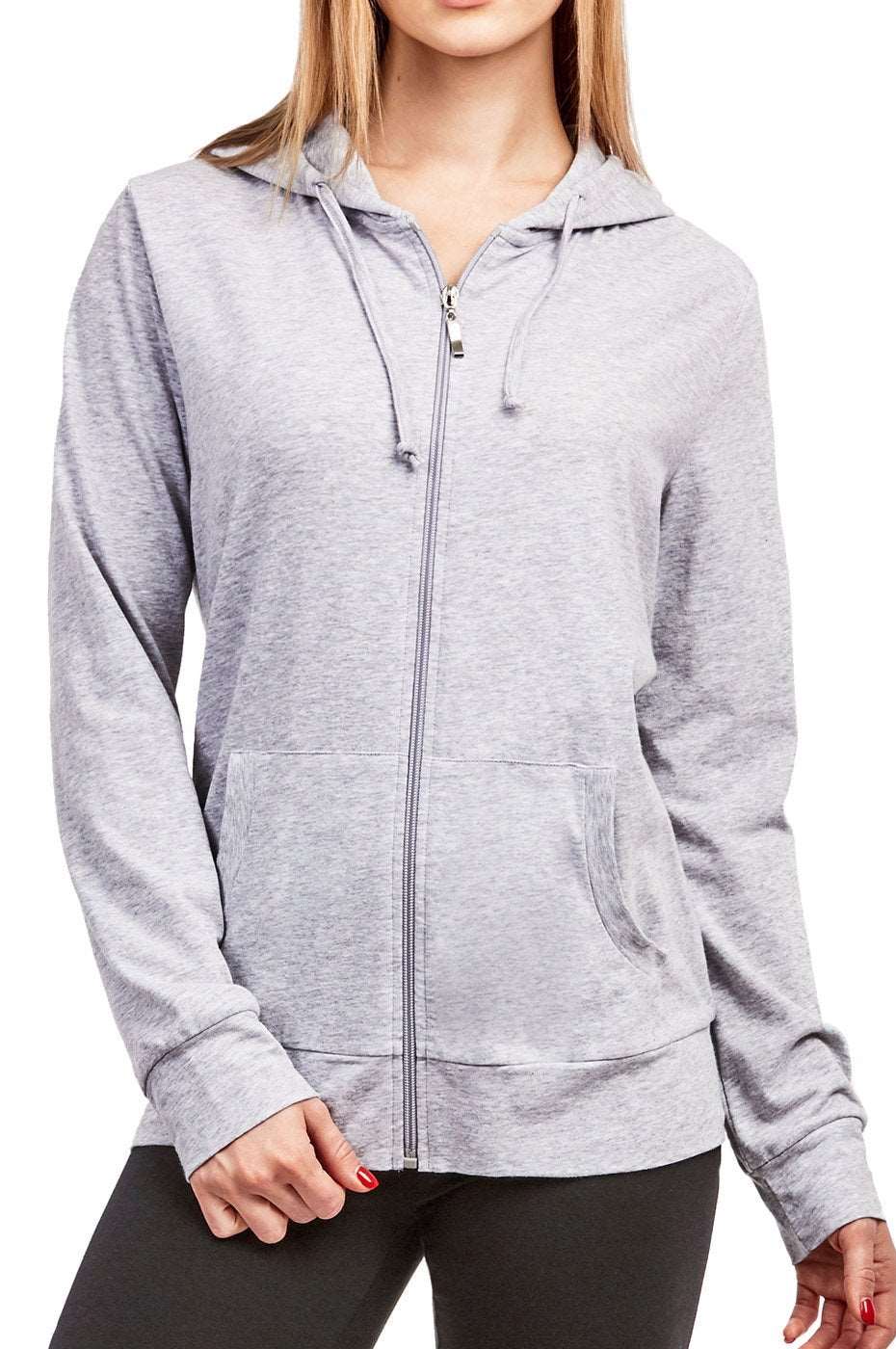 Thin Zip Up Hooded Jacket for Women