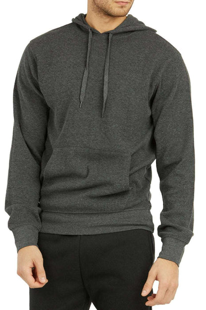 Waffle Fabric Pullover Hoodie for Men