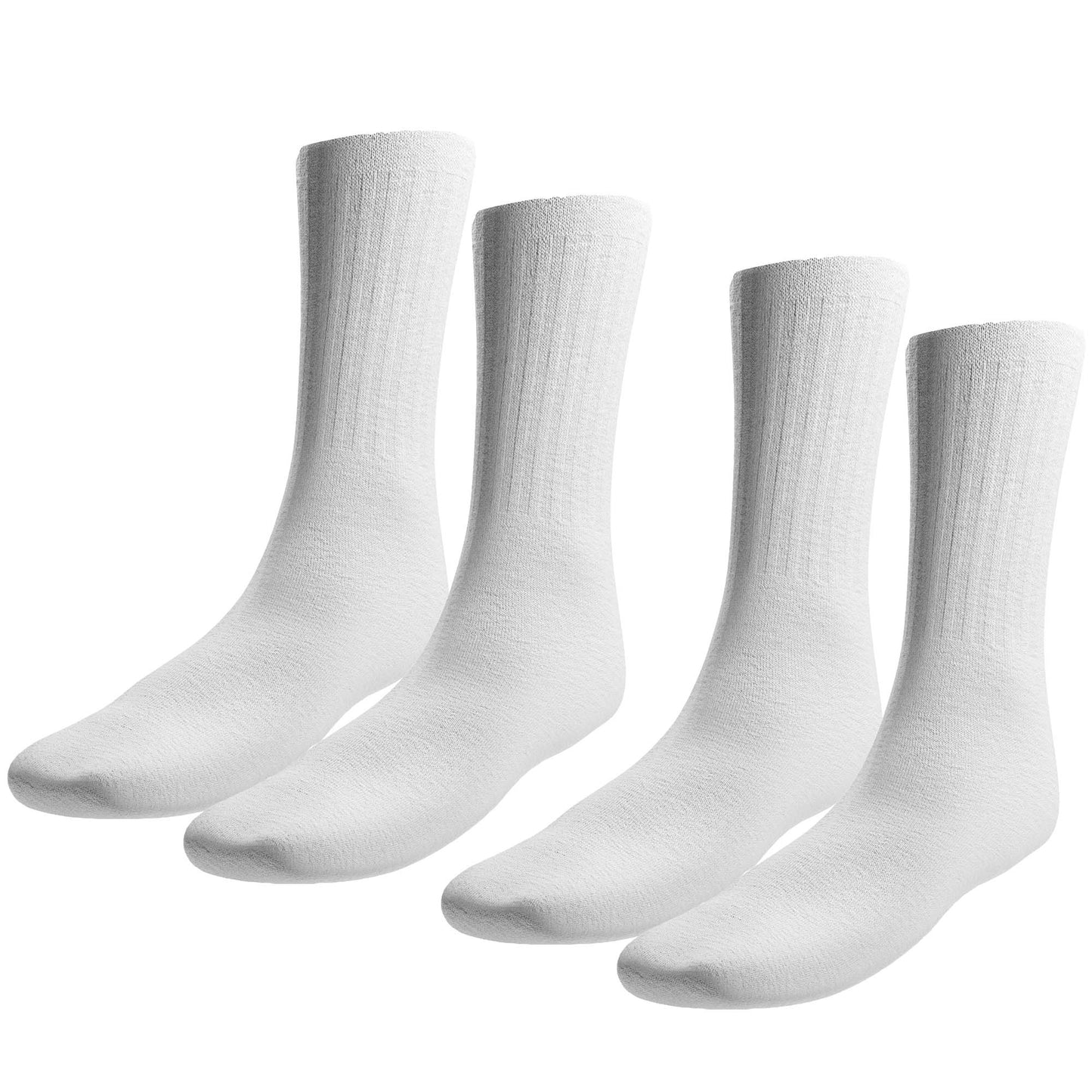 Crew Socks White 6-8 24 Pairs Accessories