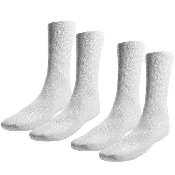 Crew Socks White 6-8 24 Pairs Accessories