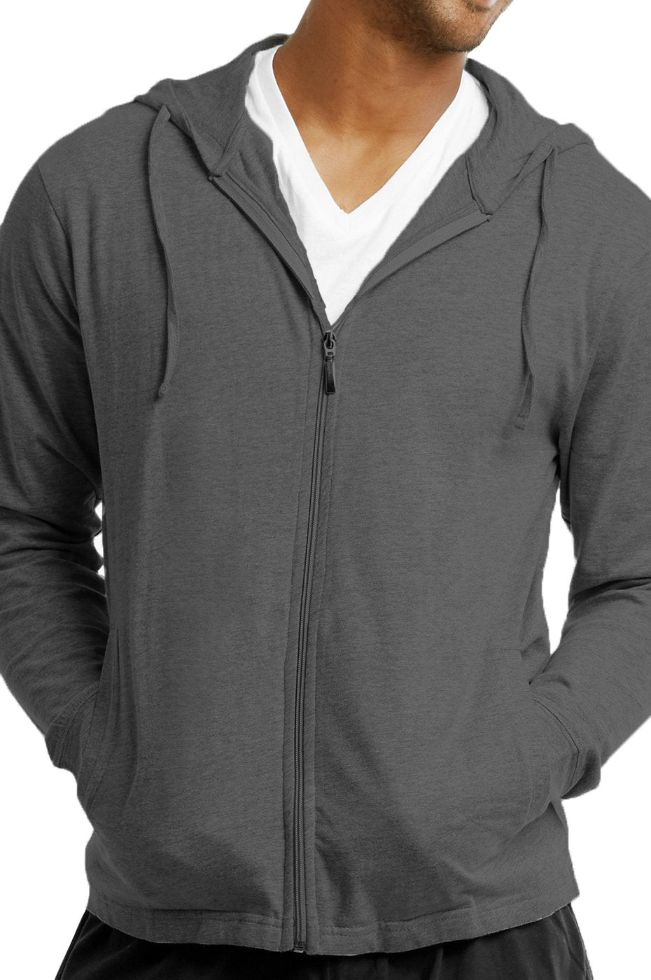 Cotton Jersey Hoodie Jacket for Men Black Small 1 Pack Mens Top