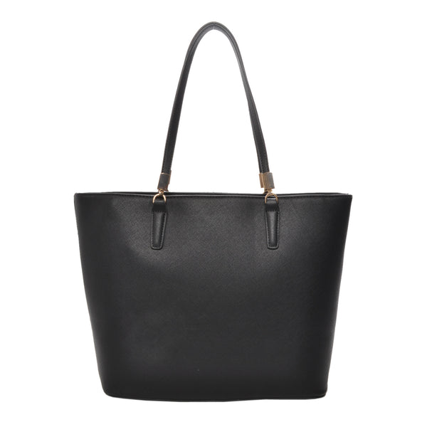Sydney Black Vegan Leather Tote Handbag