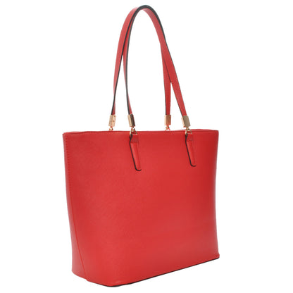 Mechaly Women's Sydney Red Vegan Leather Tote Handbag