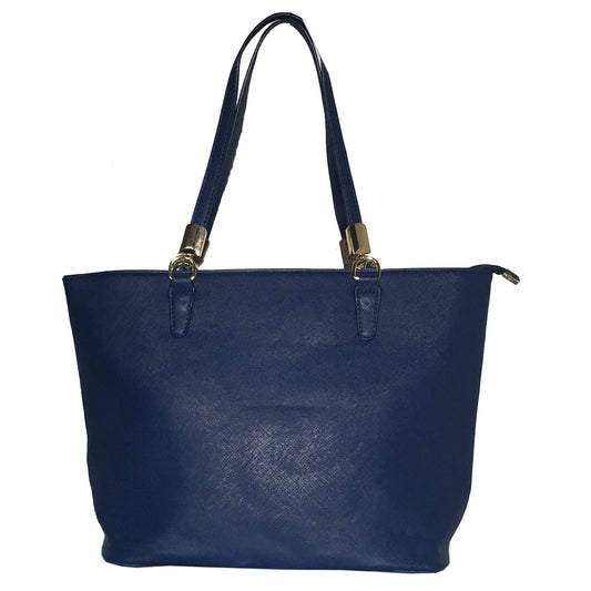 Mechaly Women's Sydney Blue Vegan Leather Tote Handbag
