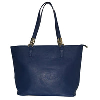 Mechaly Women's Sydney Blue Vegan Leather Tote Handbag